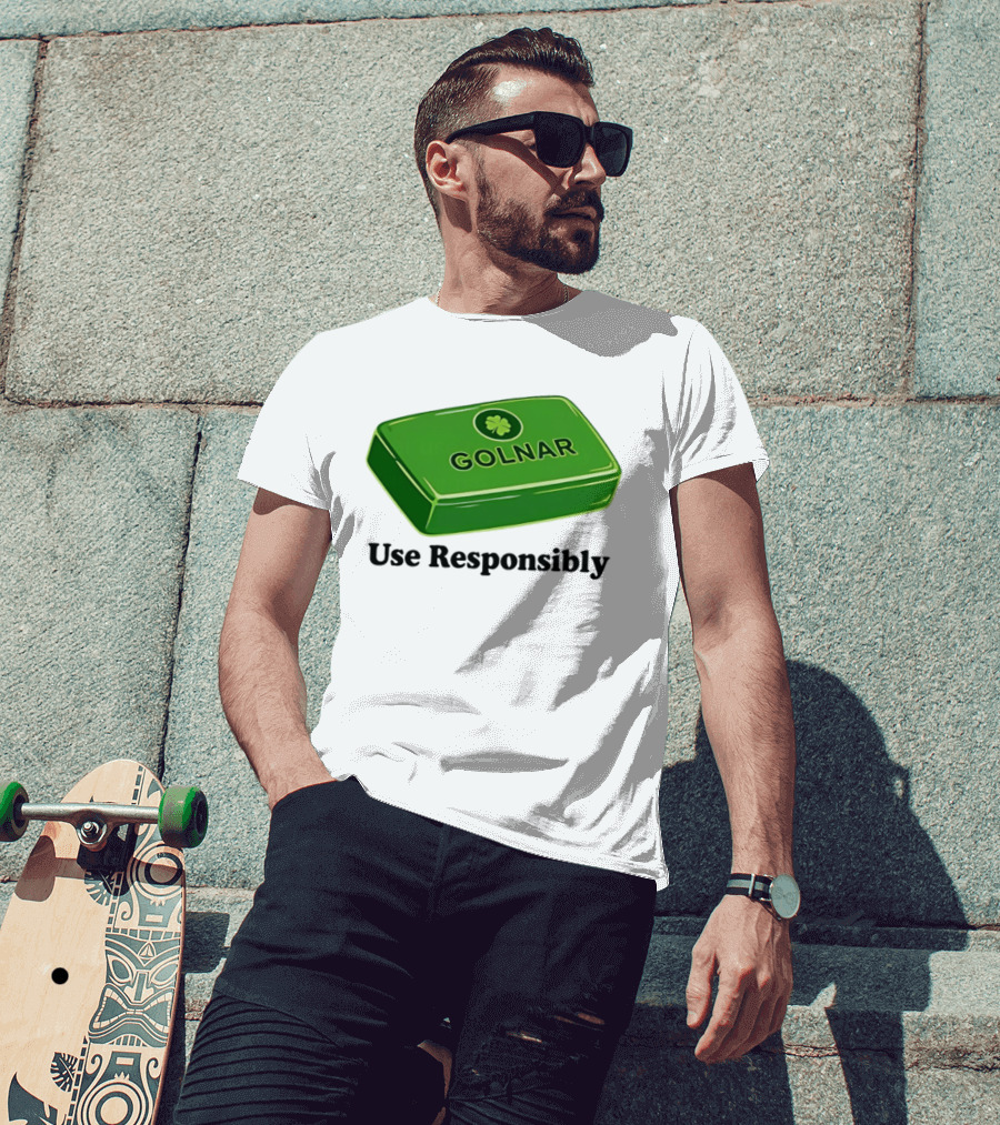 Golnar Green Bar Use Responsibly Shamrock T-Shirt