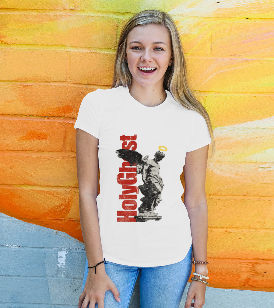 Holy Ghost Halo Statue Winged Angel T-Shirt