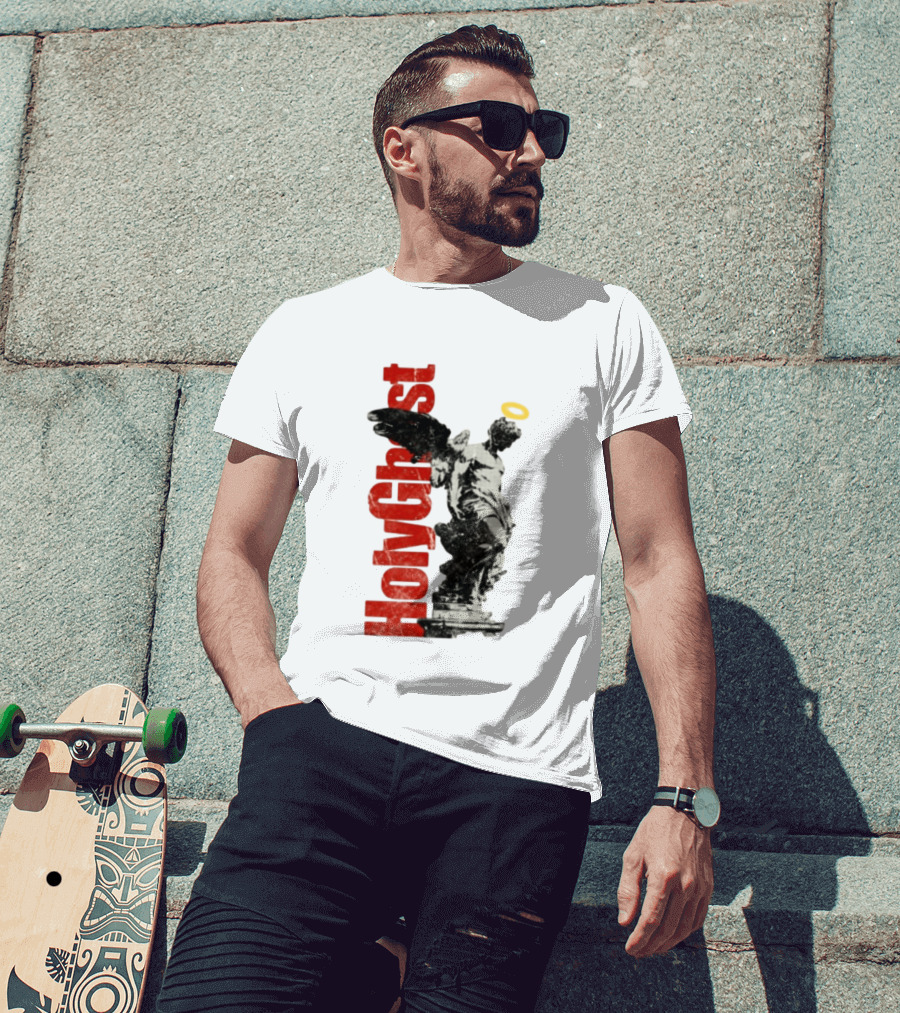 Holy Ghost Halo Statue Winged Angel T-Shirt