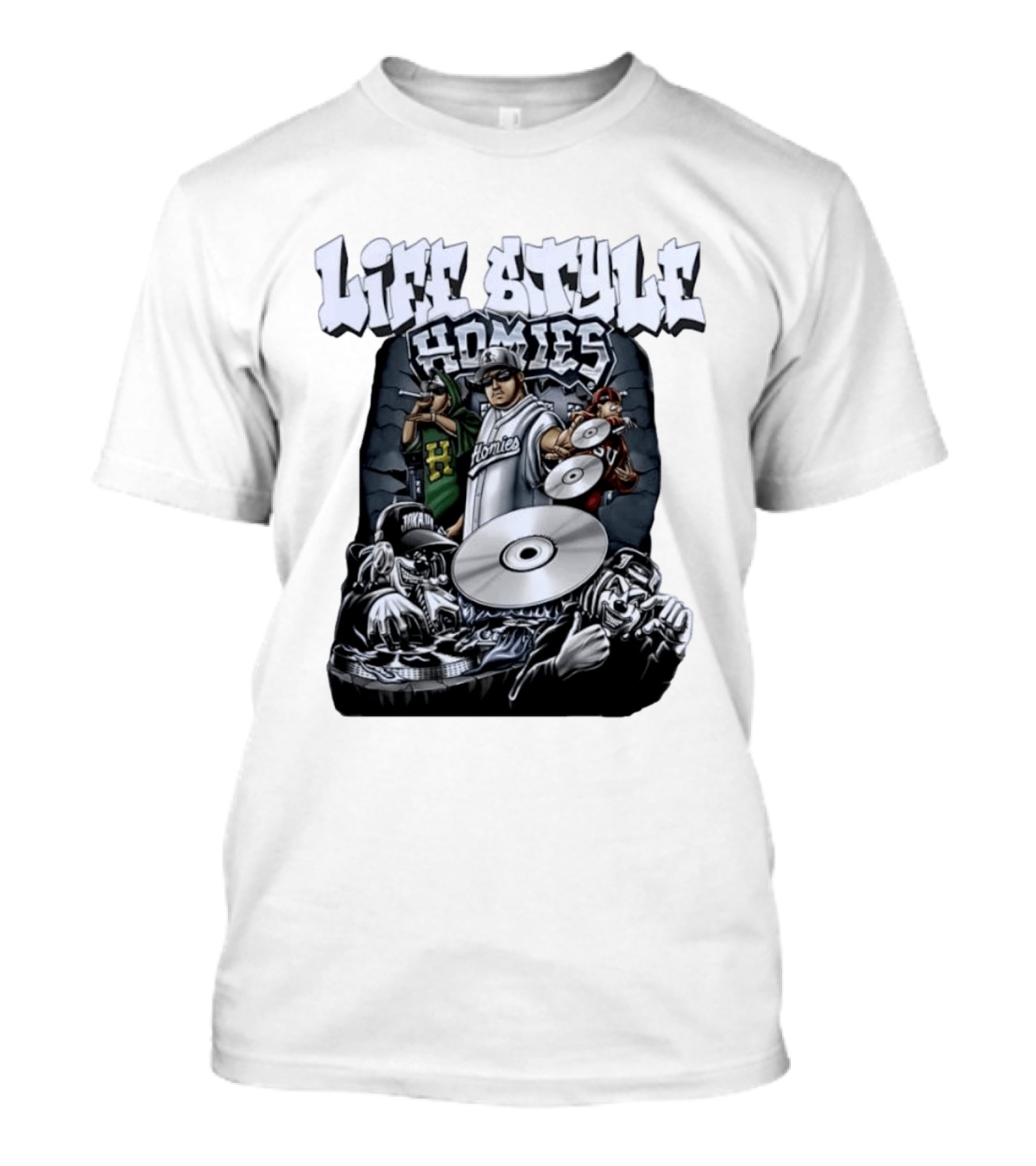 Life Style Homies Hip Hop DJ Rapper Crew T-Shirt