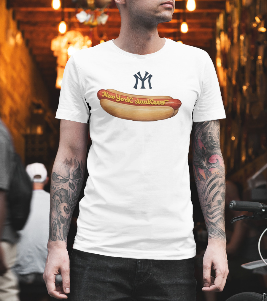 New York SlanKees Hot Dog Baseball Parody NY T-Shirt