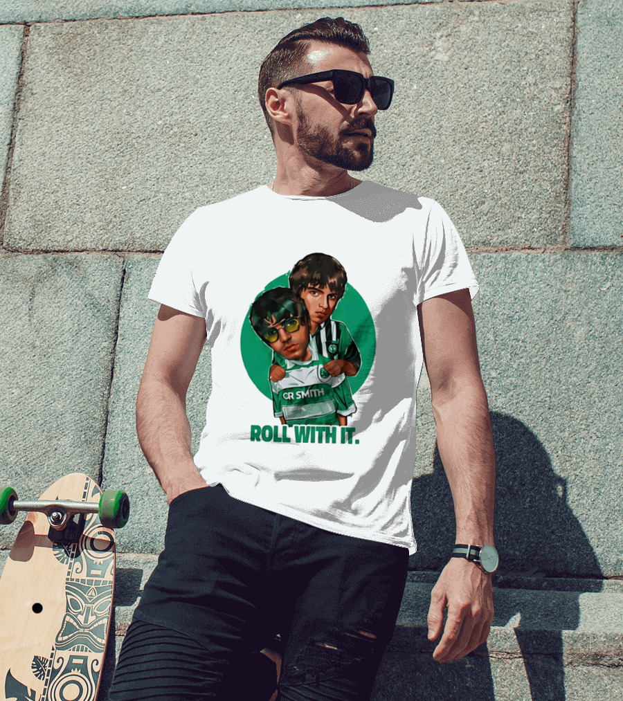 Oasis Roll With It CR Smith Celtic Football Club T-Shirt