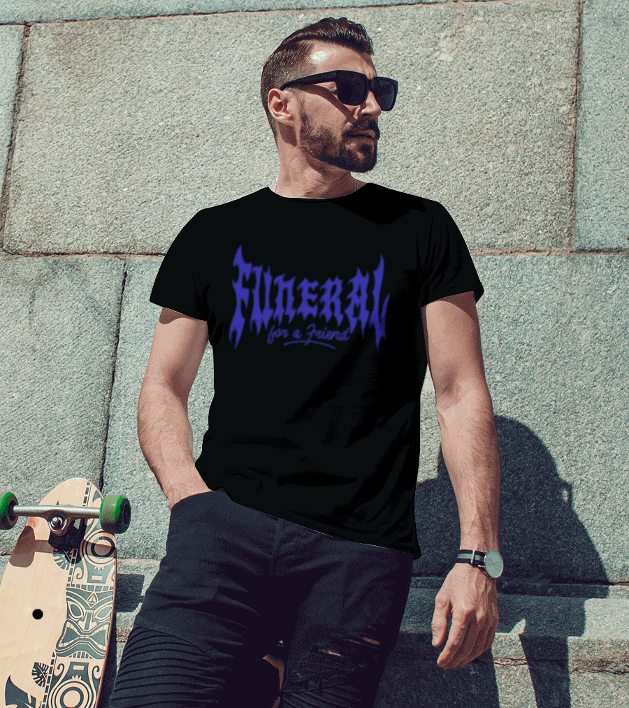 Funeral For A Friend Store Streetcar Title Gothic Blue T-Shirt