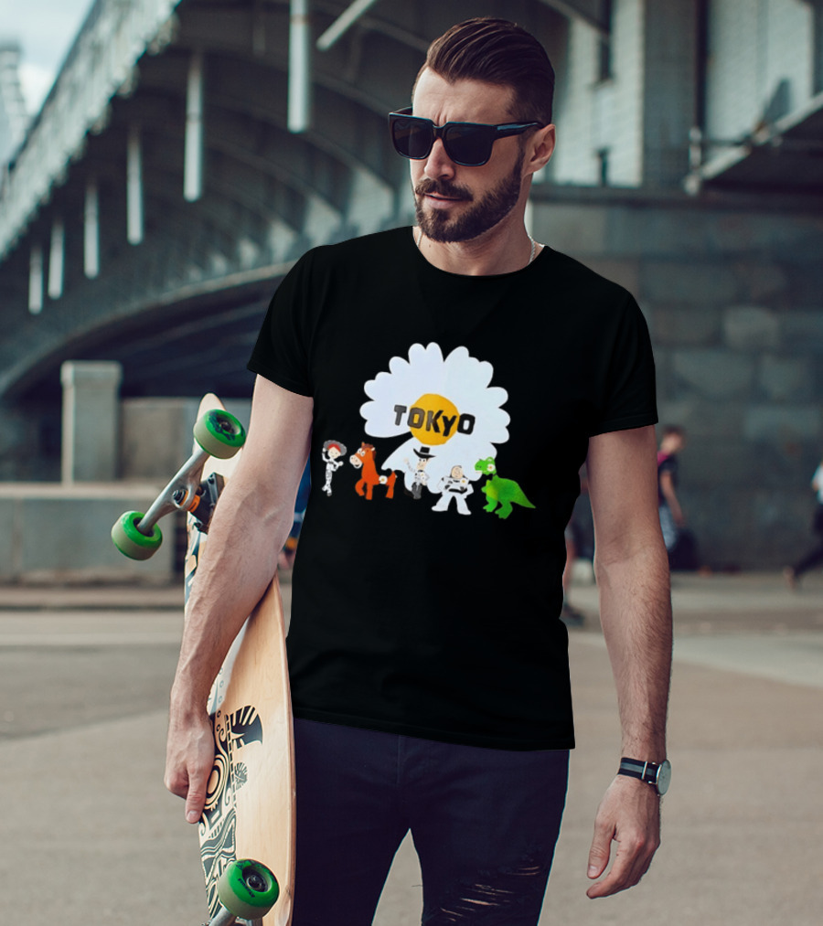 Jessie Bullseye Woody Buzz Lightyear Rex Toy Story Tokyo Flower T-Shirt