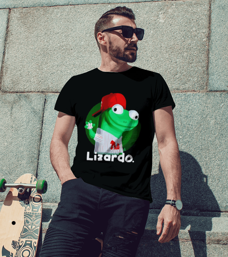 Lizardo Philadelphia Phillies Baseball Philli Red Cap Cartoon T-Shirt