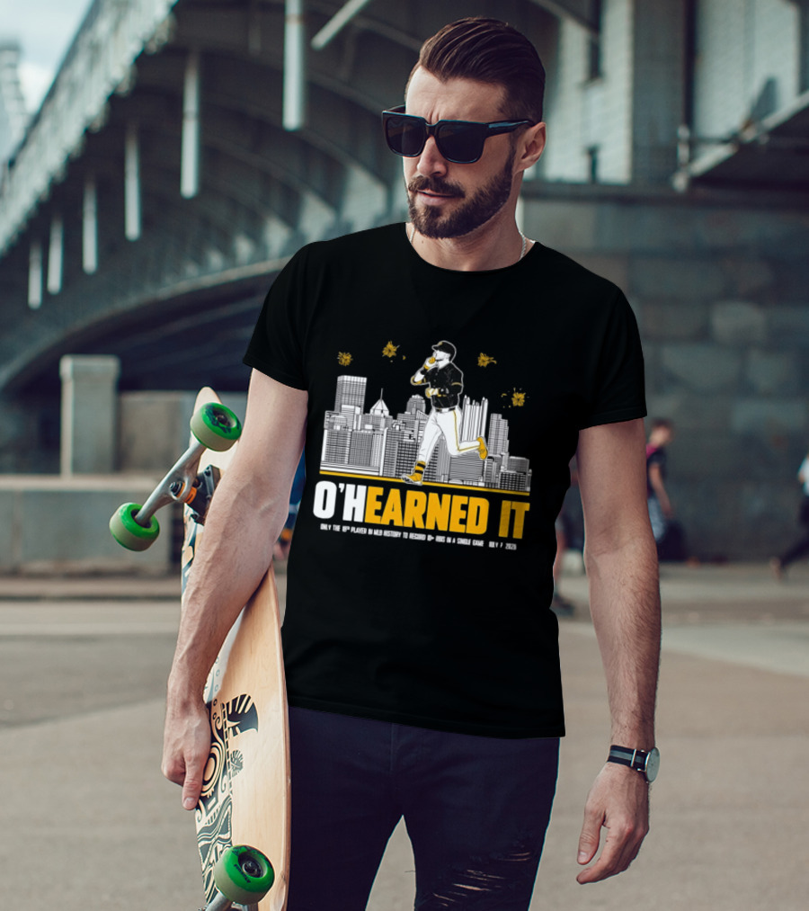 Ryan Ohearn Pittsburgh Pirates 10 RBI Game Ohearned It July 7 2026 MLB Skyline T-Shirt