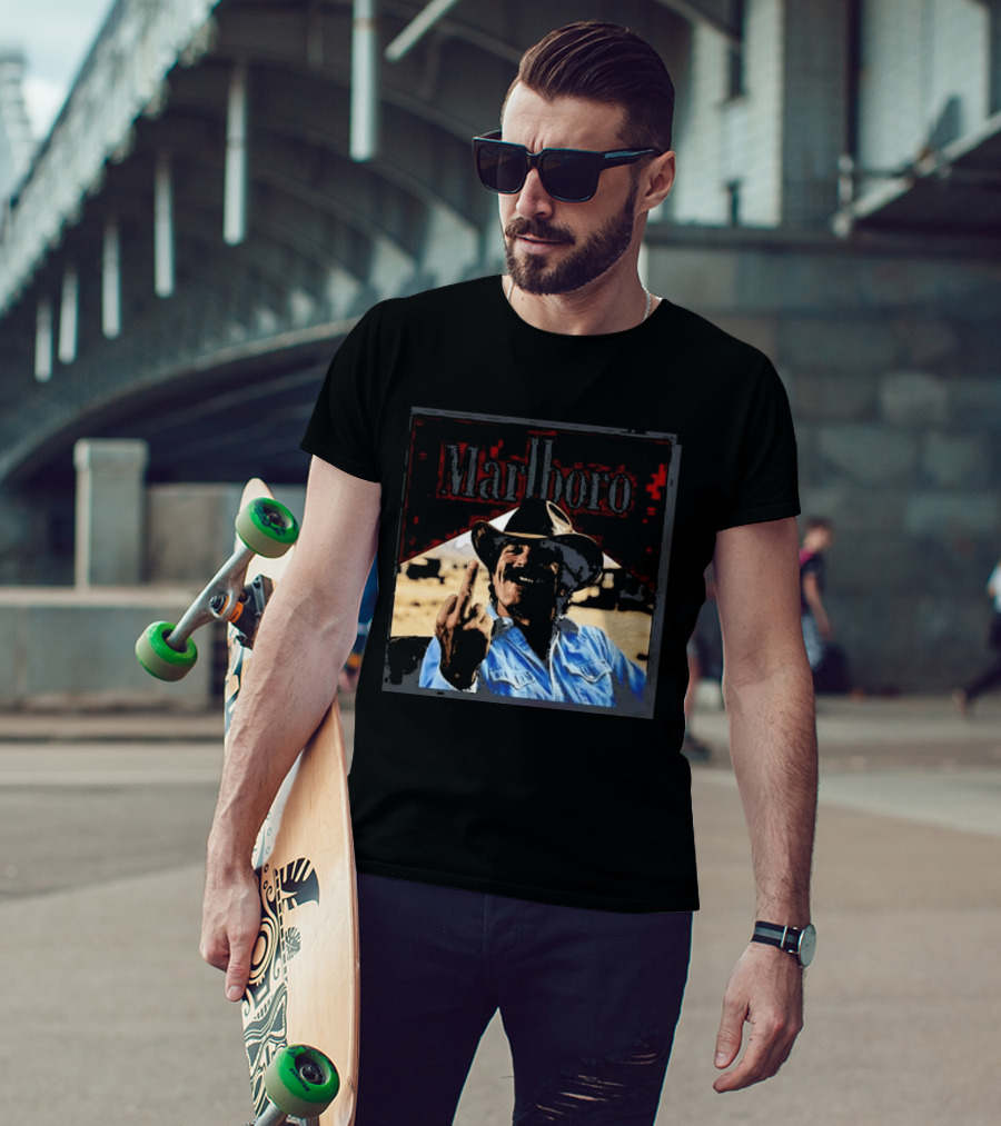 Marlboro Cowboy Middle Finger Cigar Tom Selleck Attitude T-Shirt