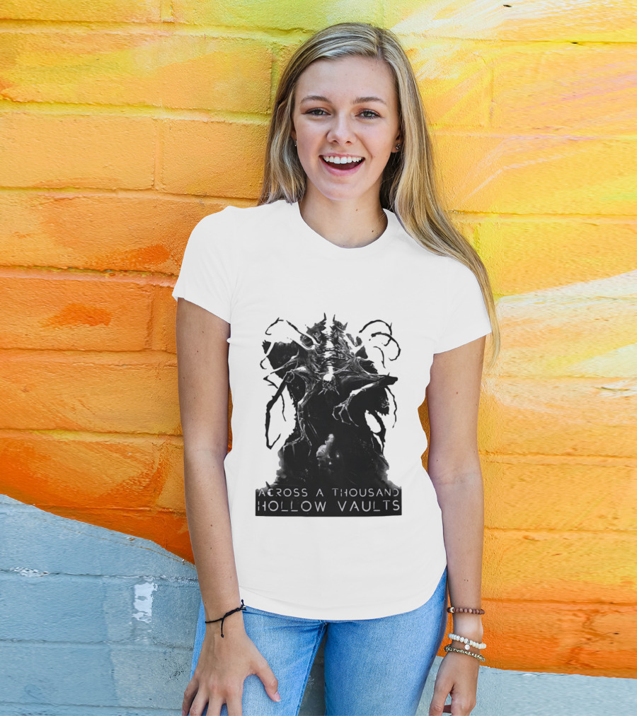 Across A Thousand Hollow Vaults Dark Fantasy Creature Horror Mythical Entity T-Shirt