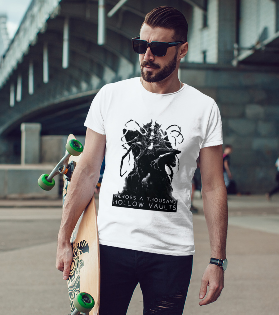 Across A Thousand Hollow Vaults Dark Fantasy Creature Horror Mythical Entity T-Shirt