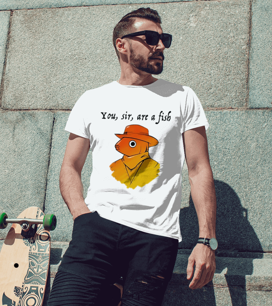 You Sir Are A Fish Cowboy Western Hat And Scarf T-Shirt
