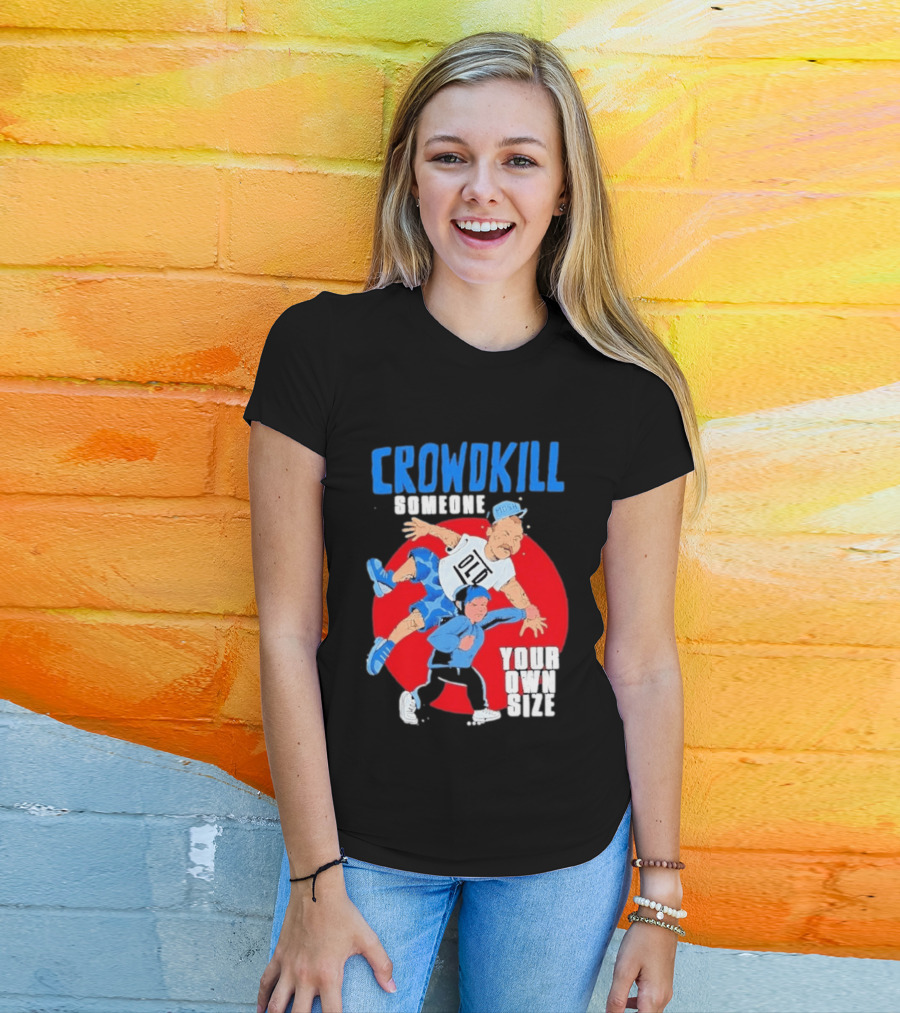 Crowdkill Someone Your Own Size Mosh Hardcore Old School Cartoon Fight T-Shirt