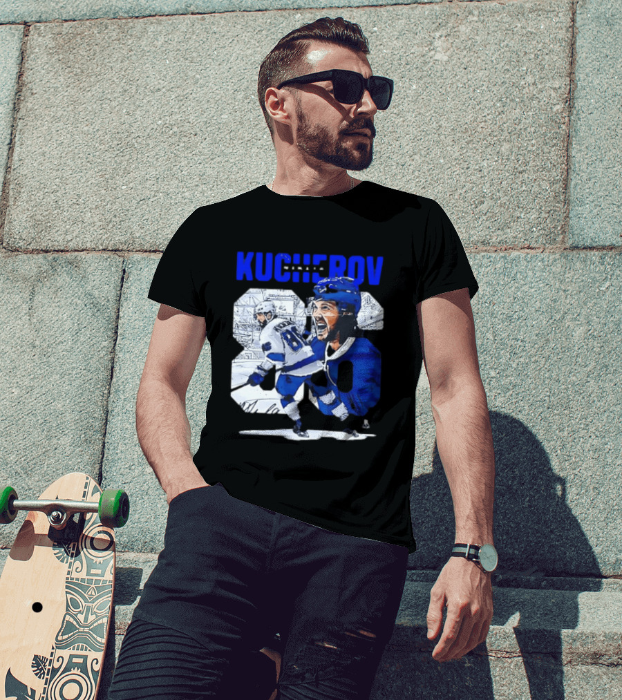 Kucherov 86 Skating And Celebrating Tampa Bay Lightning T-Shirt