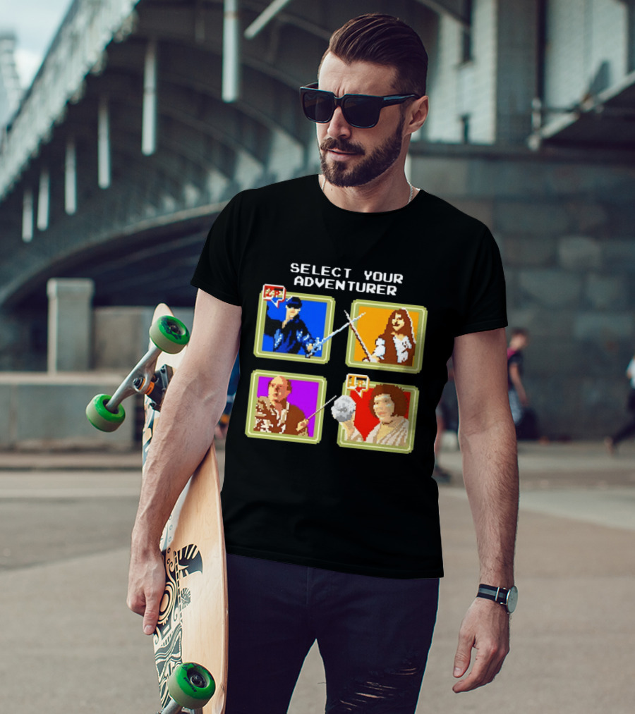 Select Your Adventurer Westley Inigo Montoya Vizzini Fezzik The Princess Bride Pixel T-Shirt