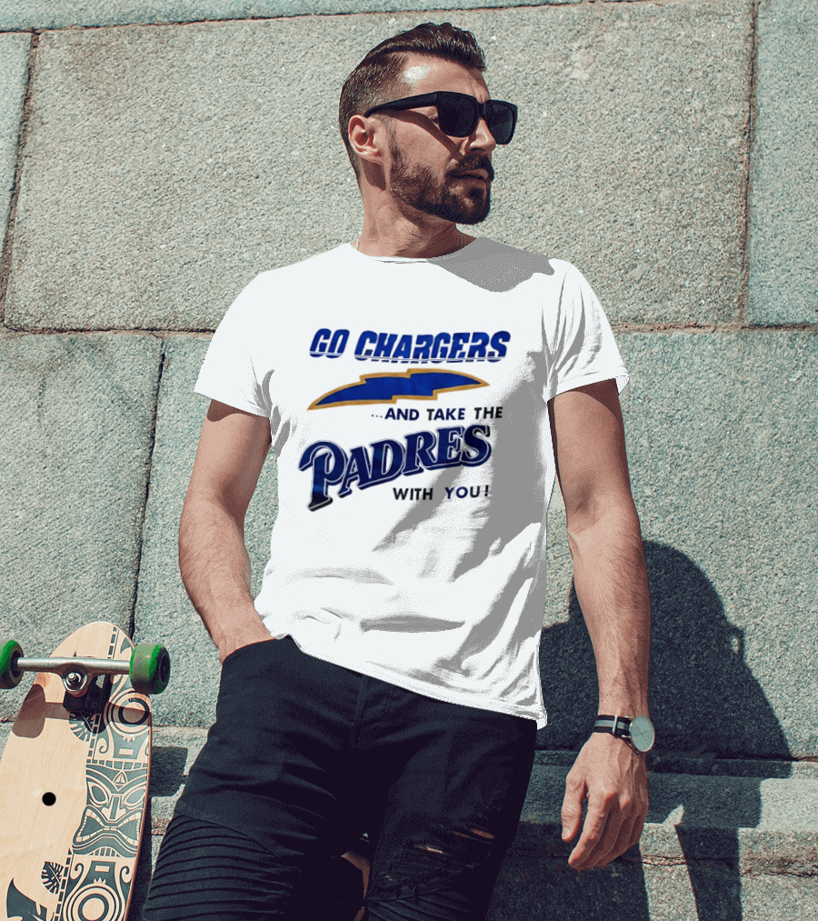 Go Chargers And Take The Padres With You Lightning Bolt T-Shirt