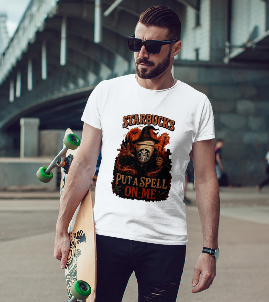 Starbucks Halloween Witch Put A Spell On Me Coffee Magic T-Shirt
