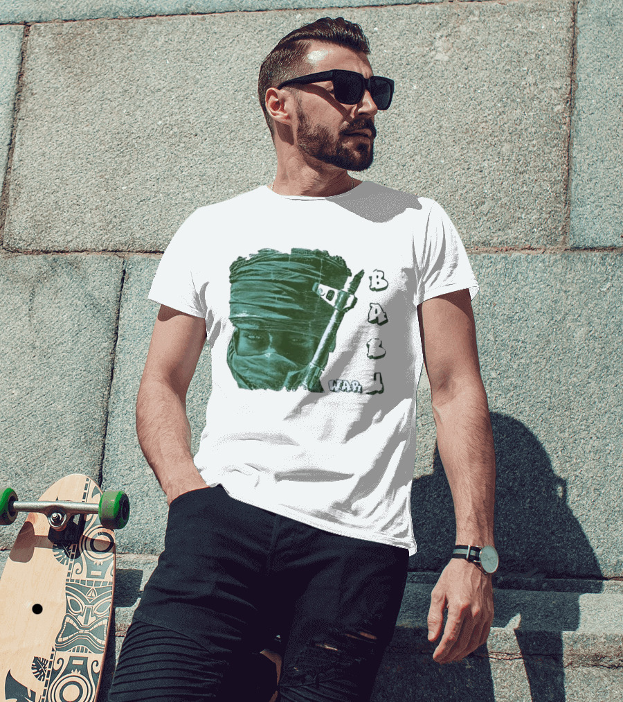War Baby Soldier With Rifle And Turban T-Shirt