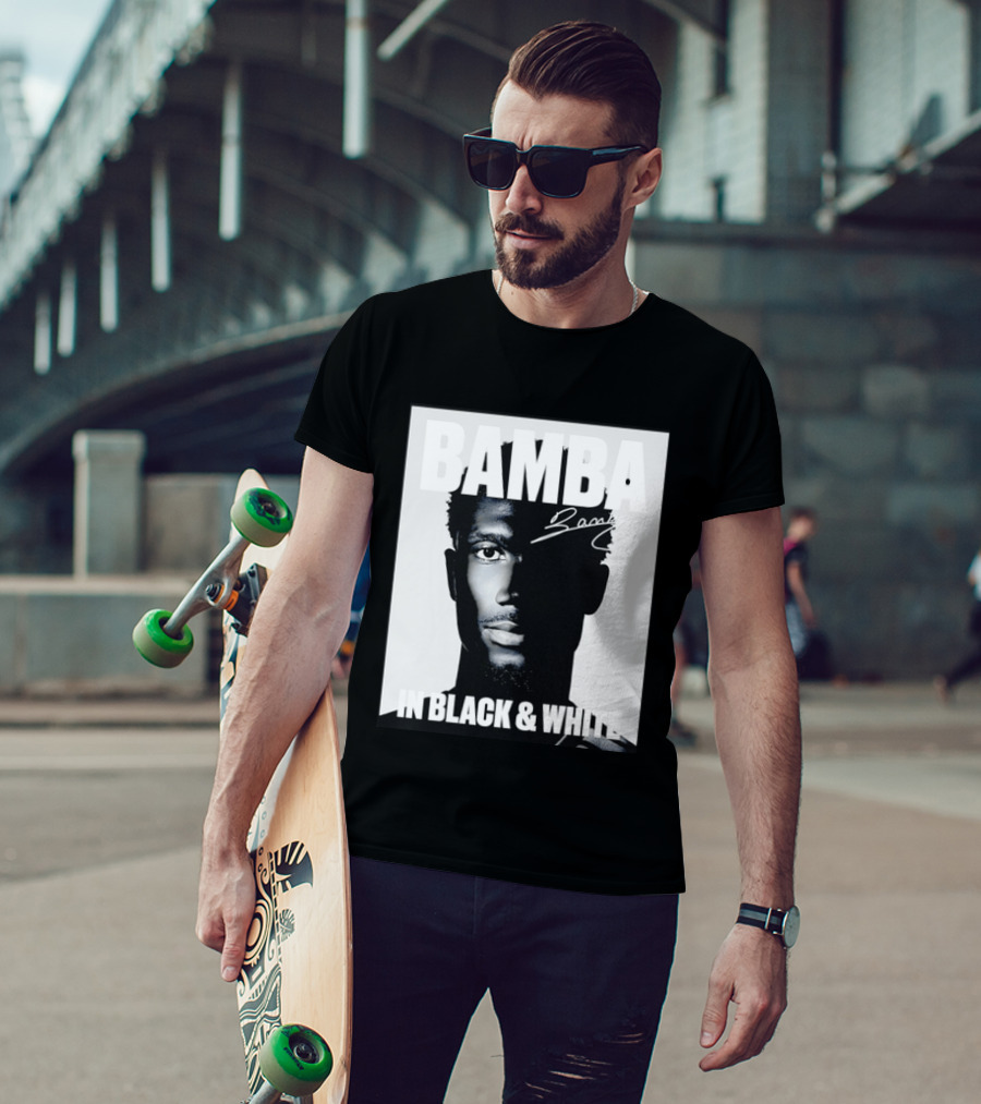 Bamba Signature Black And White NBA Basketball T-Shirt