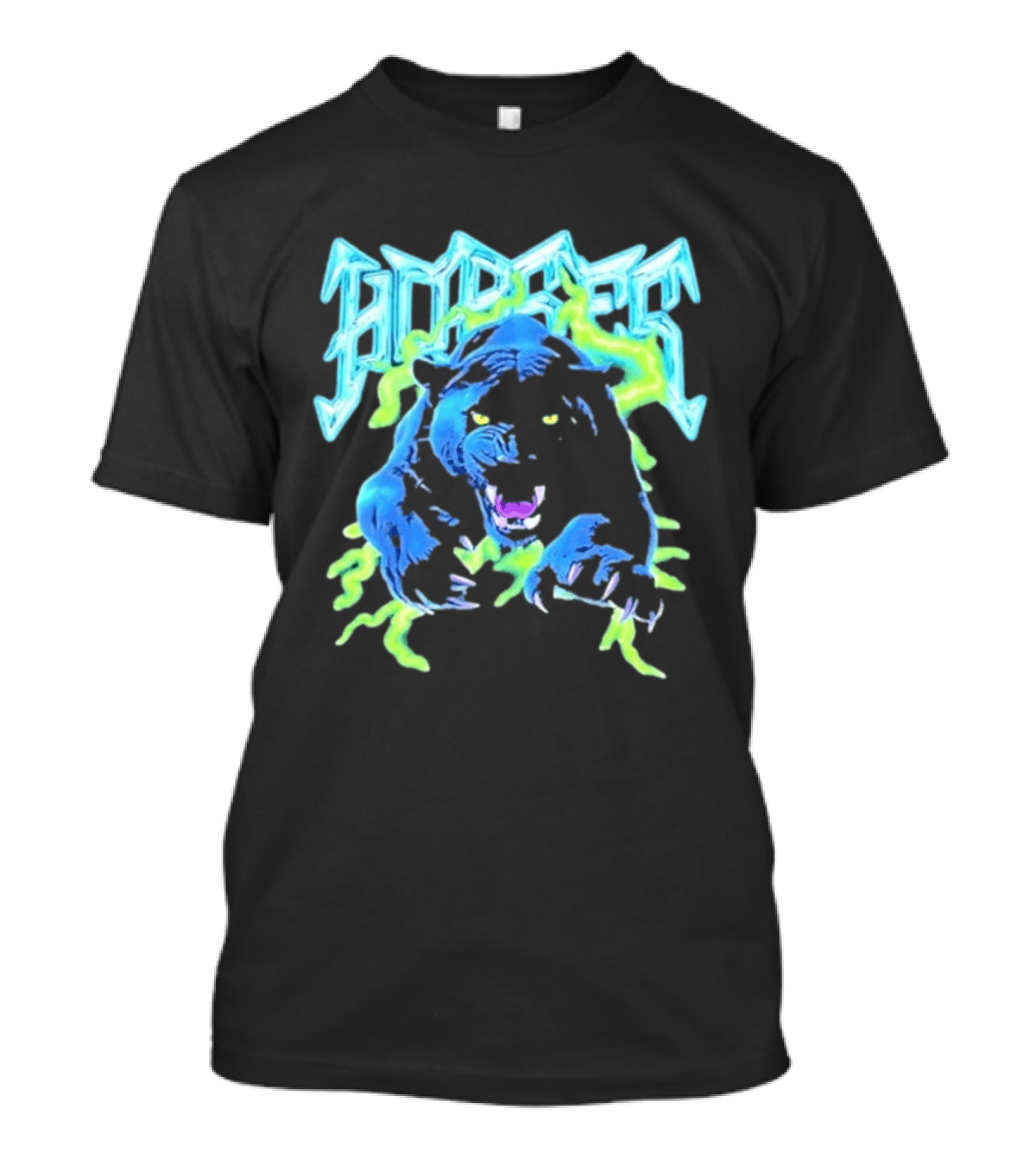 Horses Panther Lightning Metal Band Roar T-Shirt