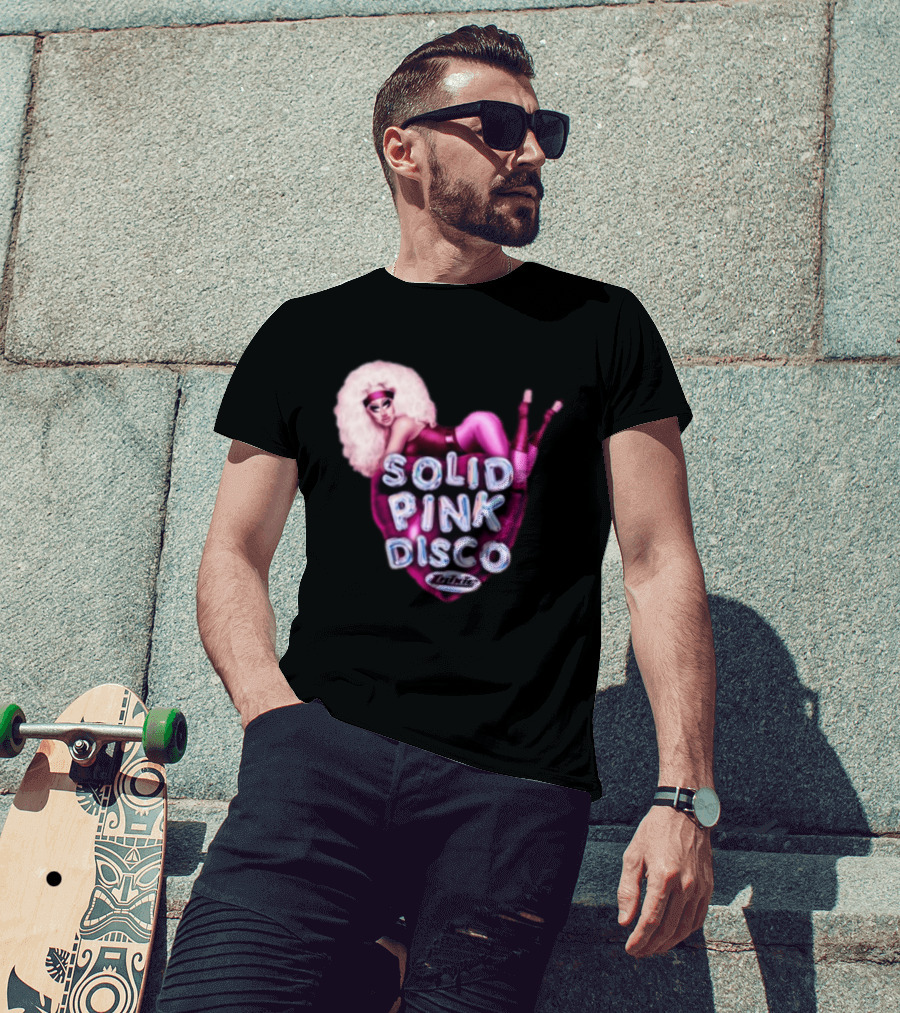 Trixie Mattel Solid Pink Disco Balloon Heart T-Shirt