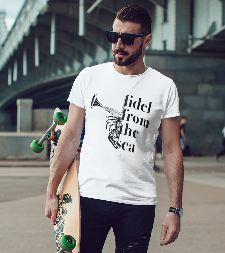 Fidel From The Sea Lobster Surreal Political Satire T-Shirt