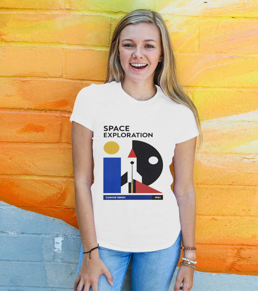 Space Exploration 1961 Cosmos Series Retro Geometric T-Shirt