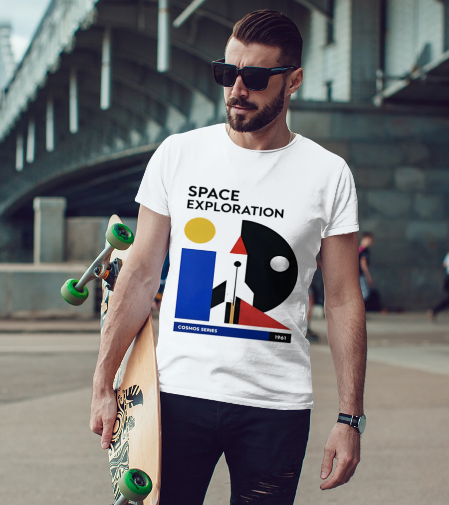 Space Exploration 1961 Cosmos Series Retro Geometric T-Shirt