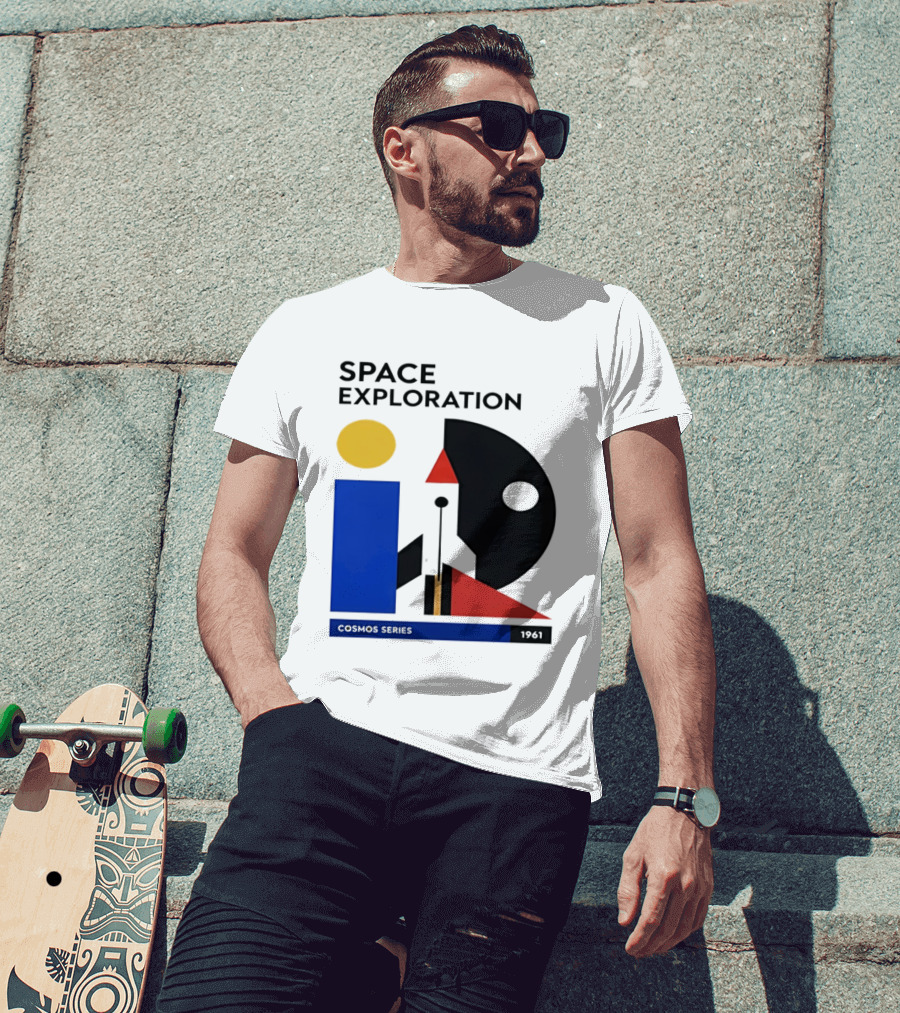 Space Exploration 1961 Cosmos Series Retro Geometric T-Shirt