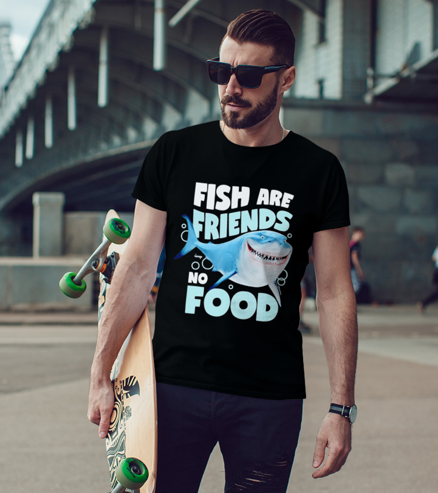 Bruce The Shark Fish Are Friends Not Food Disney Pixar T-Shirt