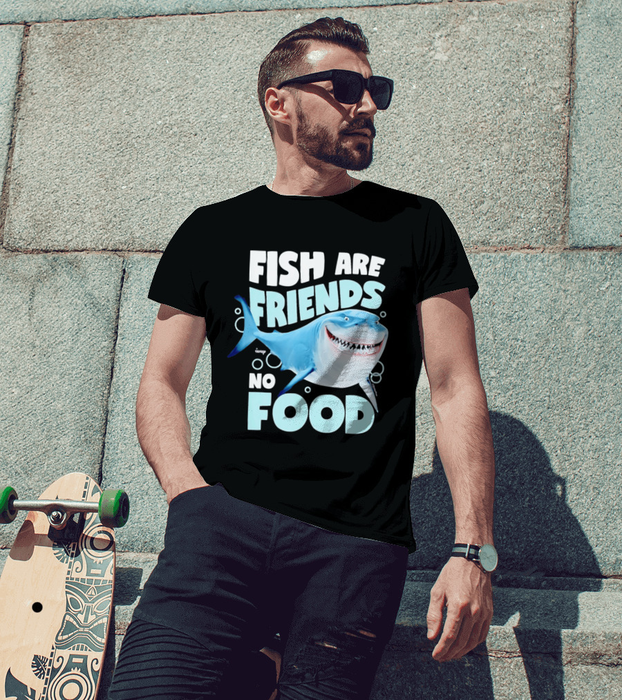 Bruce The Shark Fish Are Friends Not Food Disney Pixar T-Shirt
