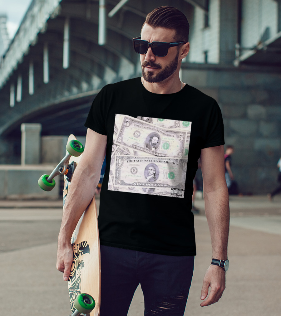 New World Depression Parody Dollar Bills Explicit Content T-Shirt