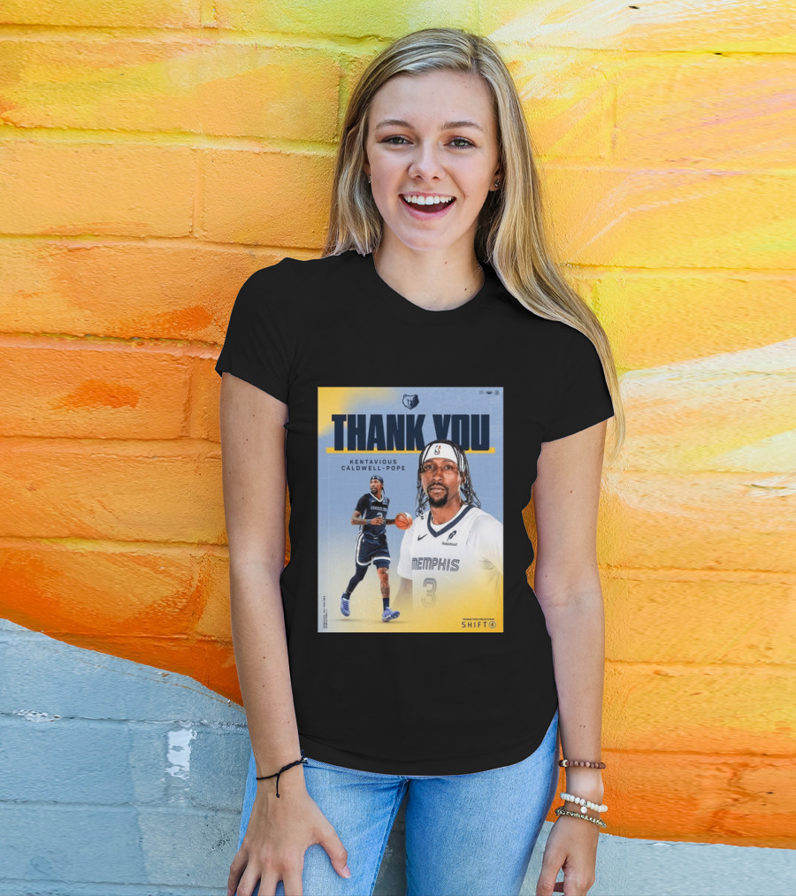 Thank You Kentavious Caldwell Pope Memphis Grizzlies Basketball 3 NBA Fan T-Shirt