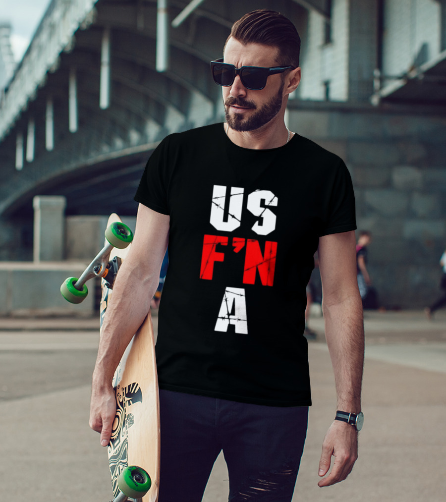 United States US F N A Barbed Wire T-Shirt