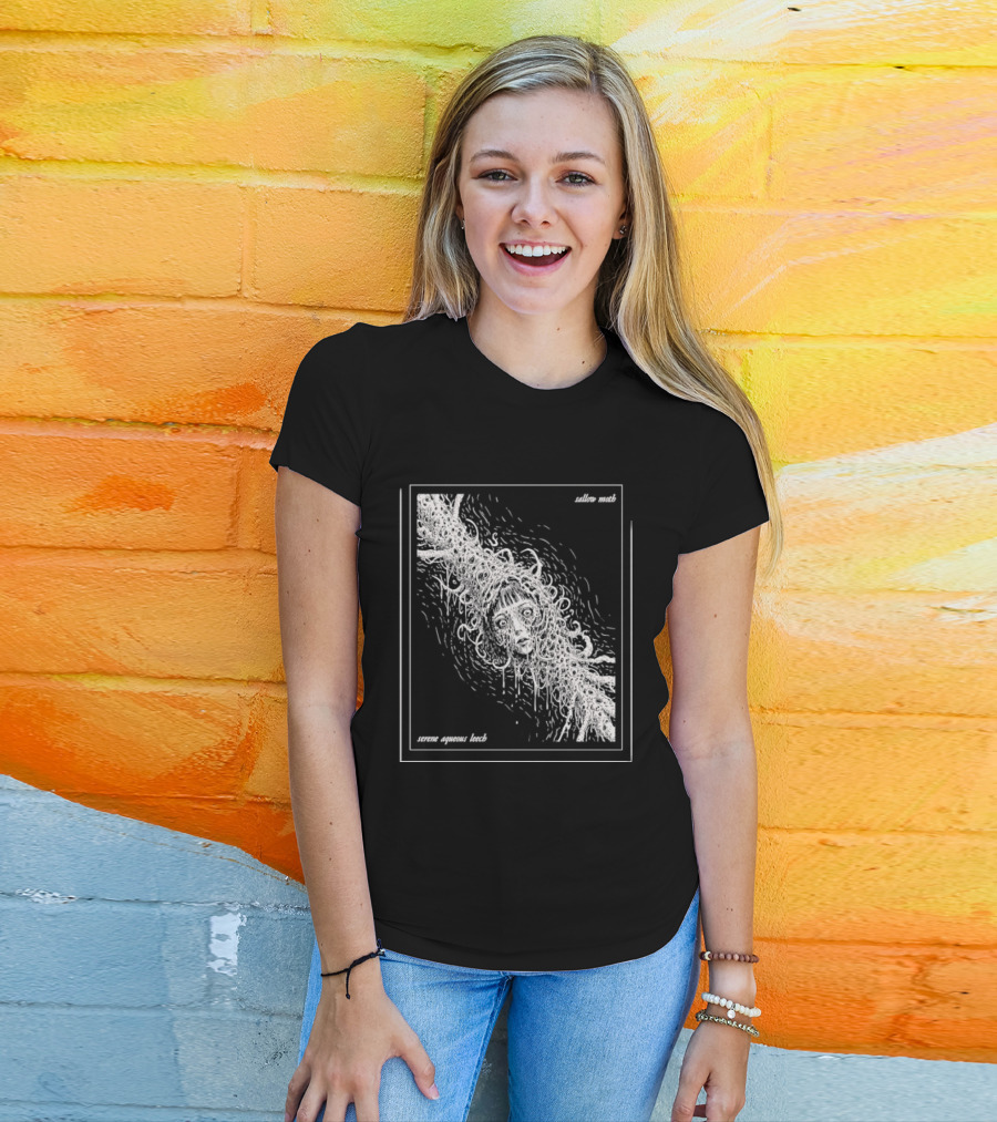Sallow Moth Serene Aqueous Leech Surreal Horror Waveform T-Shirt