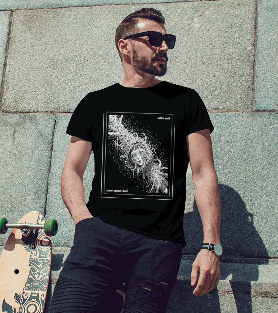 Sallow Moth Serene Aqueous Leech Surreal Horror Waveform T-Shirt