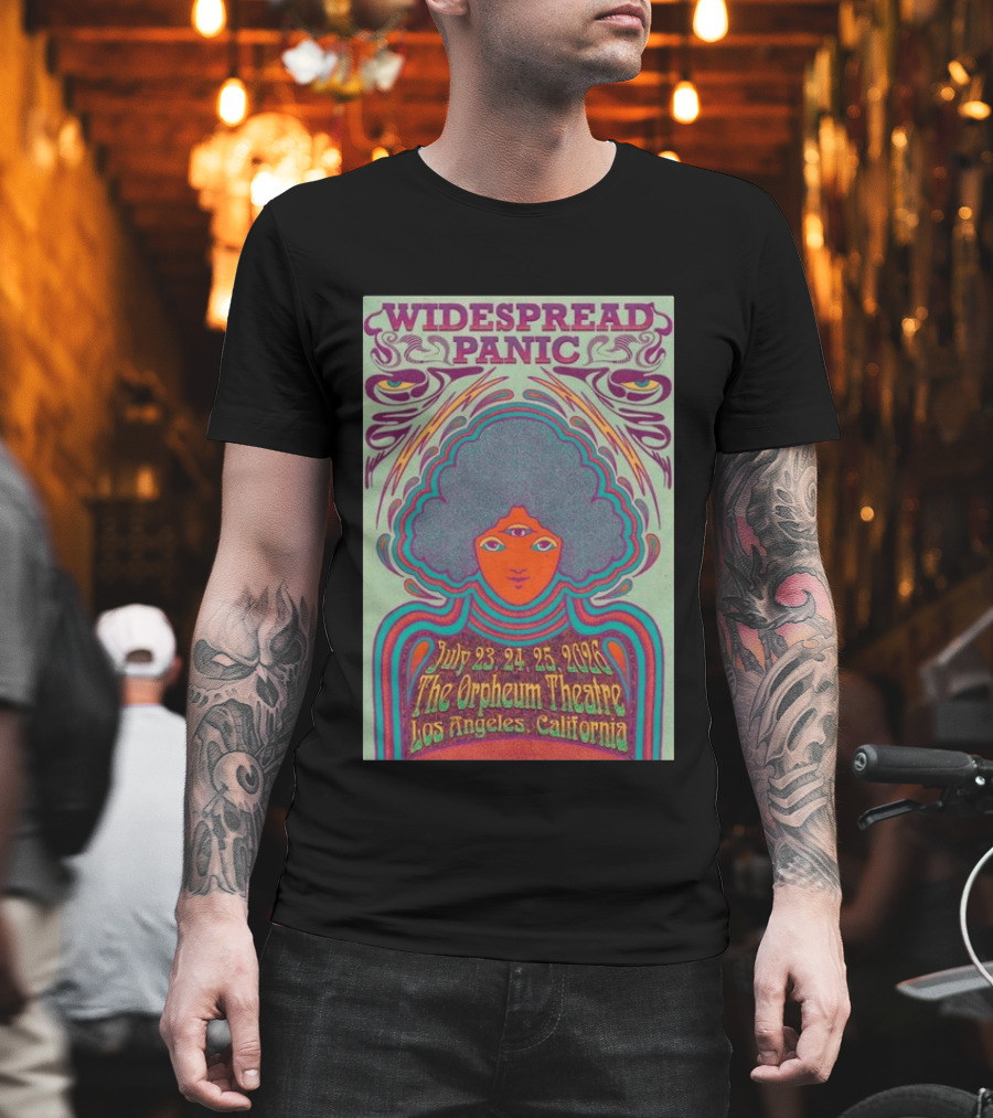 Widespread Panic Orpheum Theatre Los Angeles July 23 25 2026 Psychedelic T-Shirt