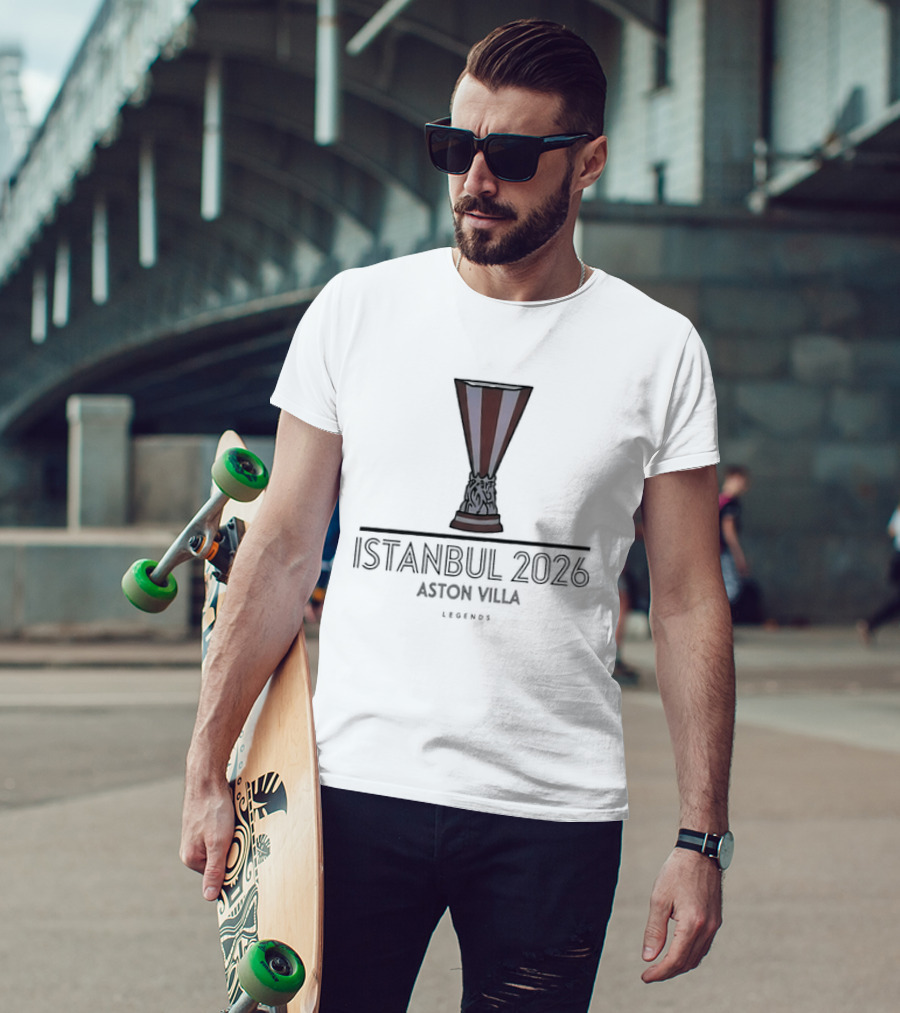 Aston Villa Istanbul 2026 Emblem Legends In Thread T-Shirt