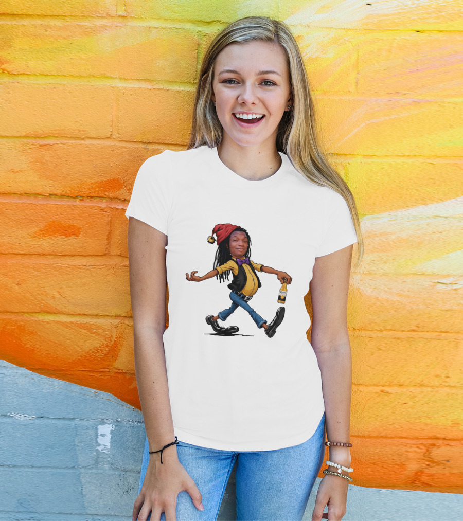 Caricature Man With Dreadlocks Holding Corona Extra Beer T-Shirt