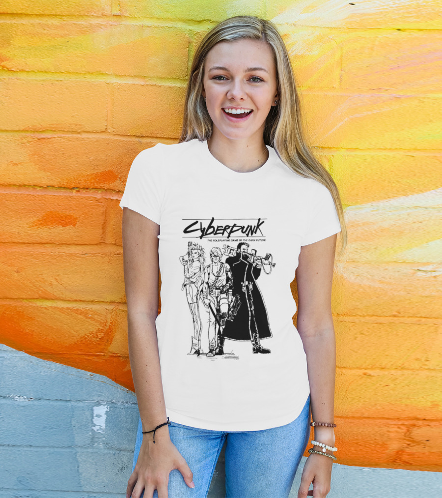 Cyberpunk The Roleplaying Game Of The Dark Future Silhouette Art Characters T-Shirt