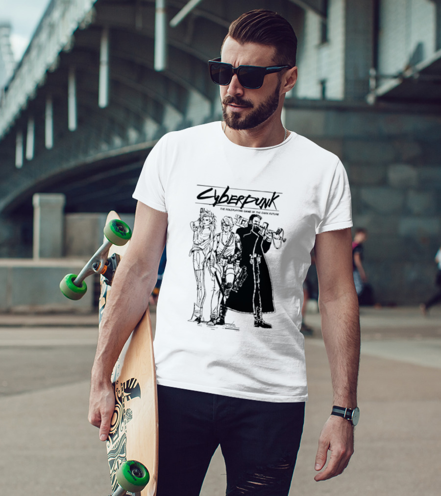 Cyberpunk The Roleplaying Game Of The Dark Future Silhouette Art Characters T-Shirt