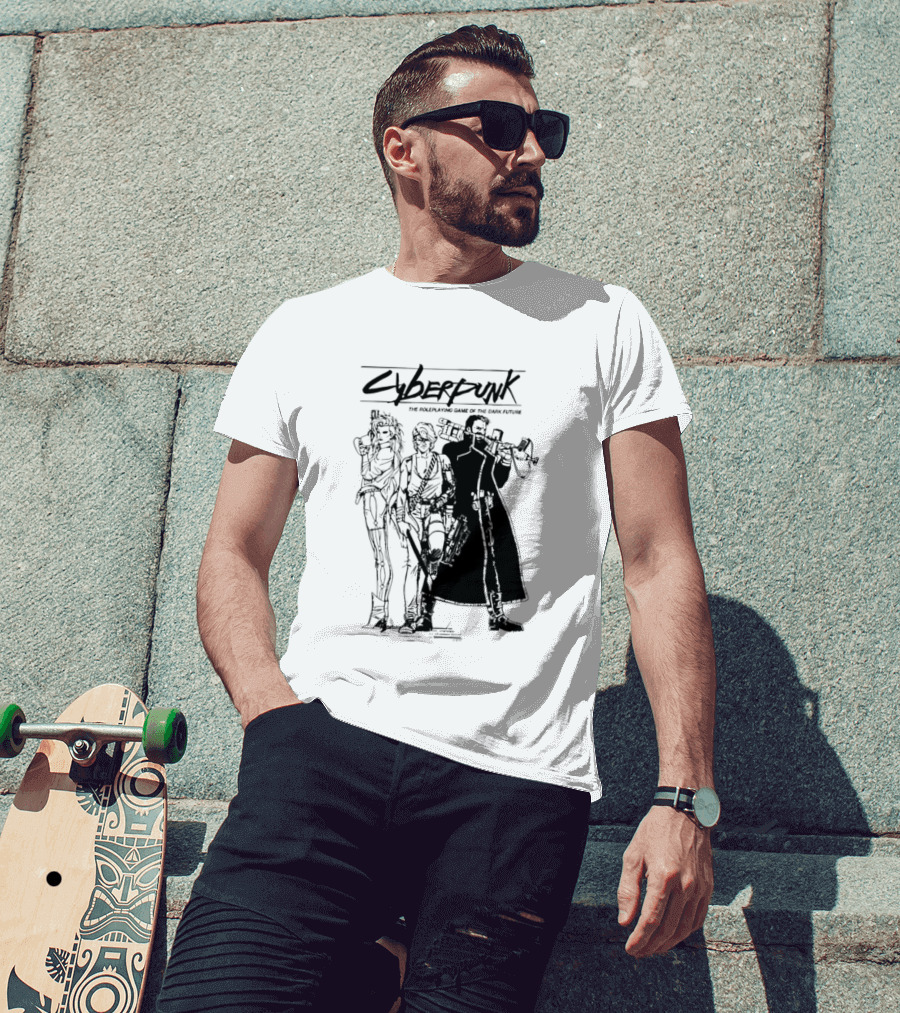 Cyberpunk The Roleplaying Game Of The Dark Future Silhouette Art Characters T-Shirt
