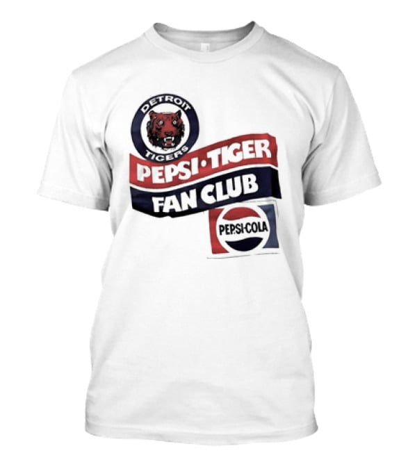Detroit Tigers Pepsi Tiger Fan Club Pepsi Cola T-Shirt
