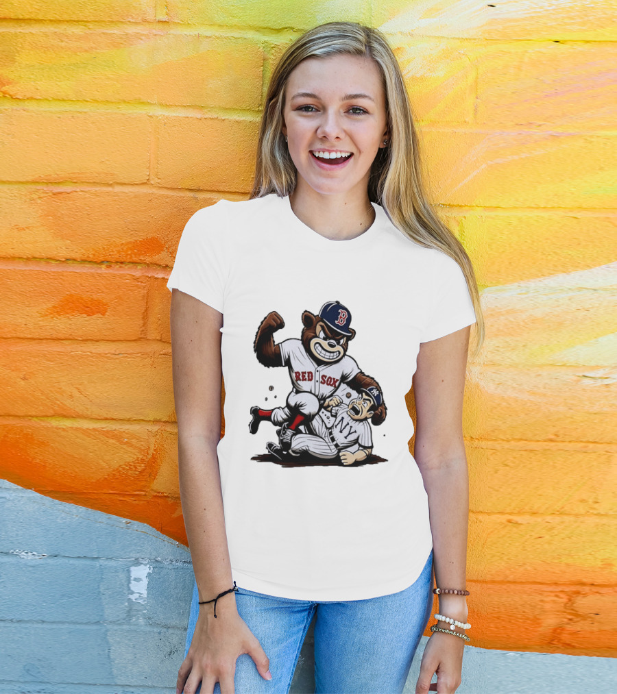 Red Sox Bear Vs NY Yankees Rivalry Showdown T-Shirt
