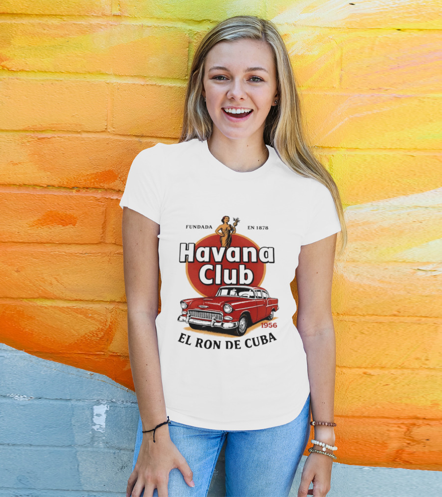 Havana Club Fundada En 1878 El Ron De Cuba 1956 Car T-Shirt