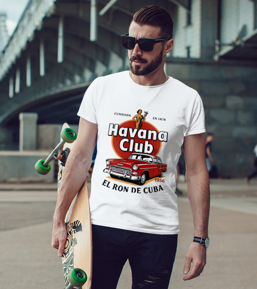 Havana Club Fundada En 1878 El Ron De Cuba 1956 Car T-Shirt