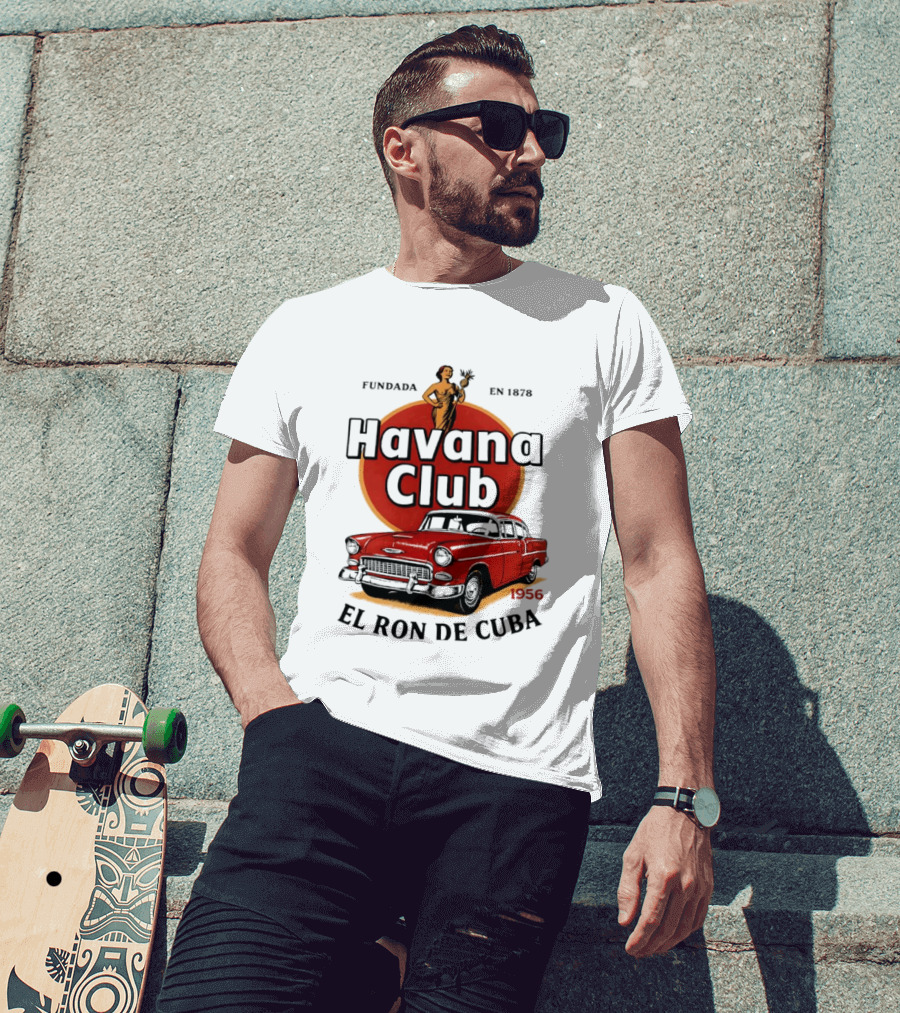 Havana Club Fundada En 1878 El Ron De Cuba 1956 Car T-Shirt