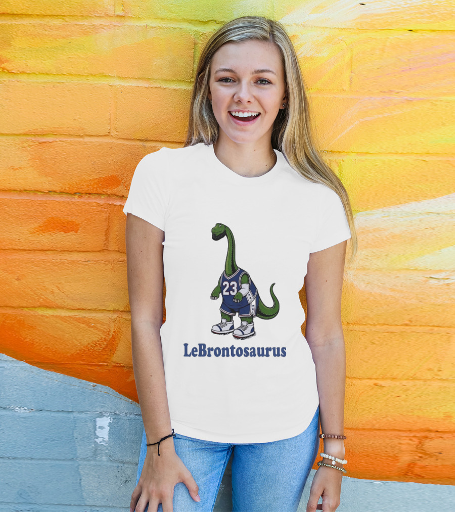 LeBrontosaurus Dinosaur Basketball Jersey Number 23 T-Shirt