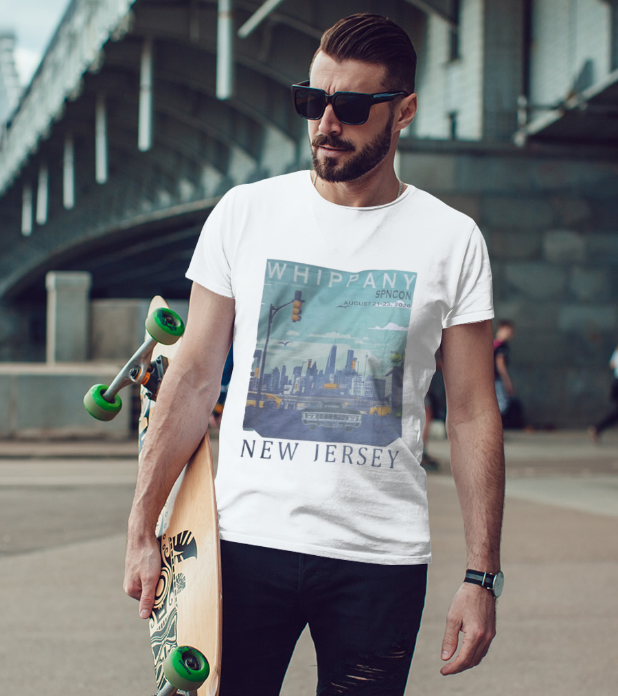 Whippany SPNCON August 21 23 2026 New Jersey Supernatural Convention Skyline Car Traffic Light T-Shirt