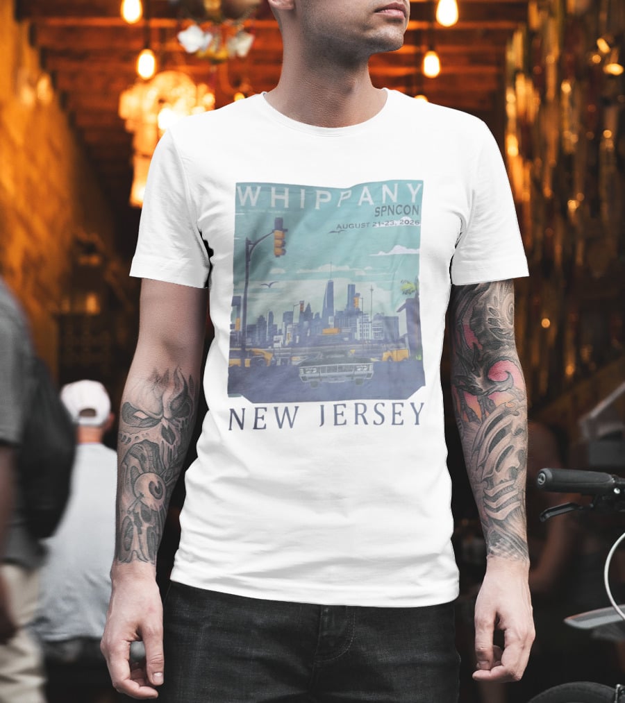 Whippany SPNCON August 21 23 2026 New Jersey Supernatural Convention Skyline Car Traffic Light T-Shirt