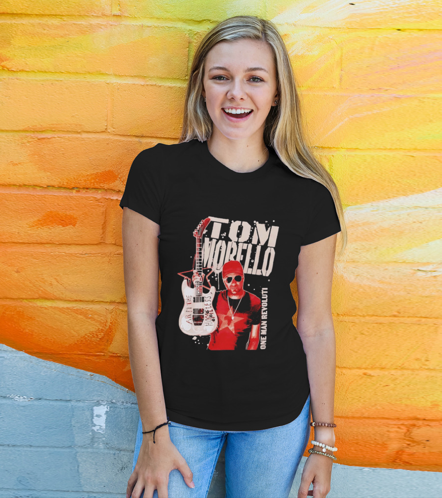 Tom Morello Arm The Homeless Guitar One Man Revolution Red Star T-Shirt