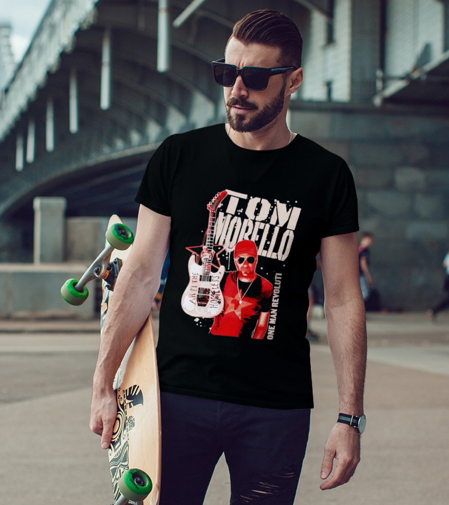 Tom Morello Arm The Homeless Guitar One Man Revolution Red Star T-Shirt